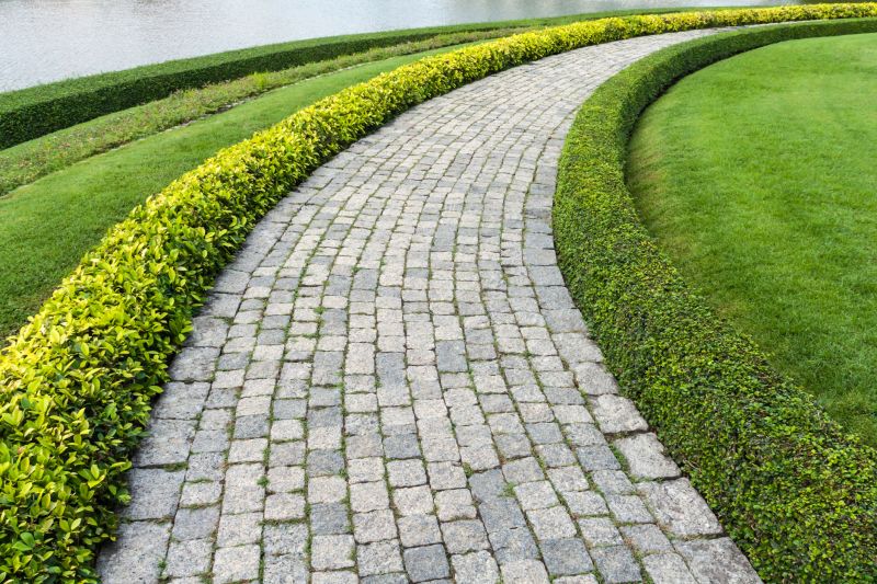 Paver Patio with Curved Design