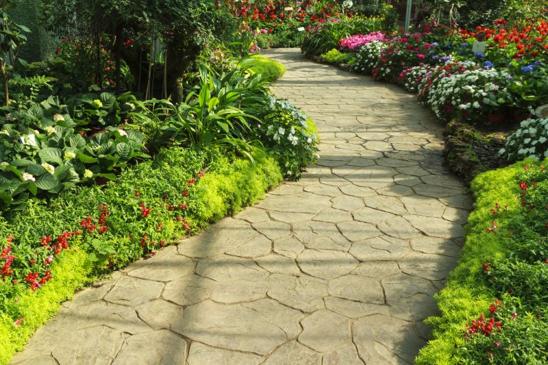 Natural Stone Pavers in Garden Path
